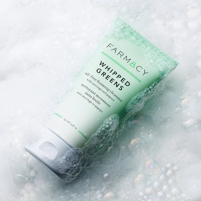 Whipped Greens Oil-Free Foaming Cleanser with Moringa and Papaya
